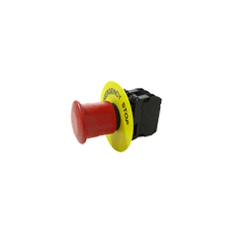 Bouton arrêt d'urgence composé rouge déverrouillage en tirant Ø38 mm BPCARUT4M