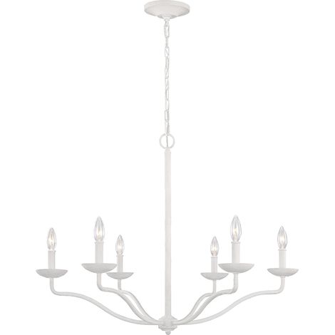 Elstead Feiss Annie Lampadario multi braccio in gesso bianco (1/5)