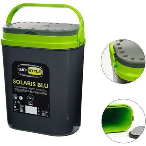 Réfrigérateur Thermique Solaris 12 Litres 29.5x19.5x37.5cm Portable Voyage Green Clear