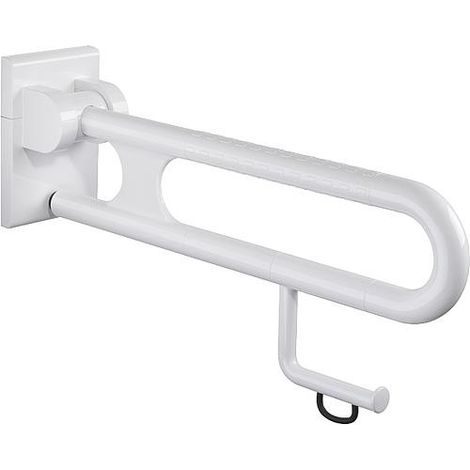 Barre d'appui rabattable manhattan, 850mm, avec porte-rouleau et systeme de frein, nylon (1/5)