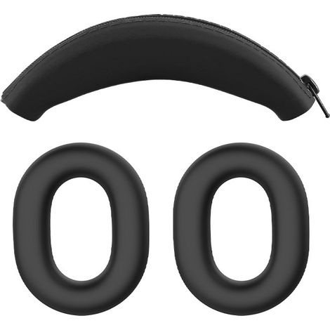 Compatibile con le cuffie Sony ULT WEAR WH-ULT900N: cover protettiva in silicone + cuscinetto di ricambio per archetto, accessori per cuffie wireless (nero). (1/2)