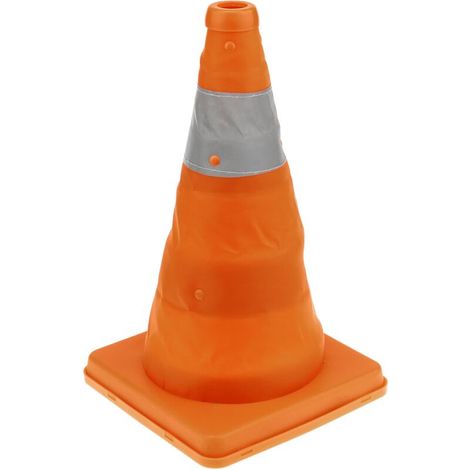 Cône de signalisation avec réflecteur et balise repliable de 32 cm (1/5)