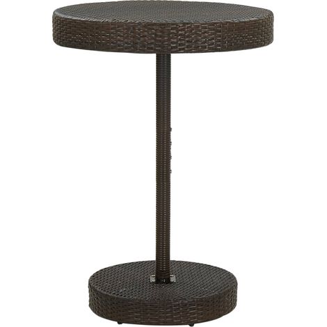 Gartentisch Braun 75,5x106 cm Poly Rattan