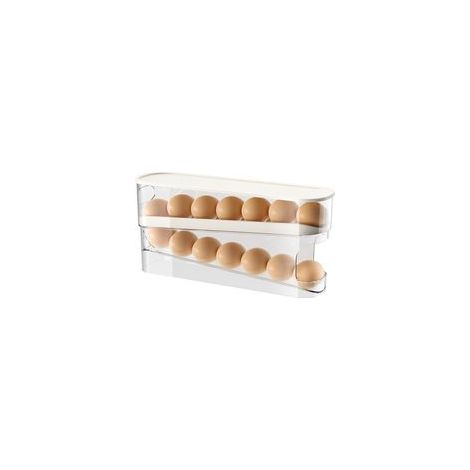 Porte-œufs double, pliable, boîte allant au réfrigérateur, plastique de qualité alimentaire (1/5)