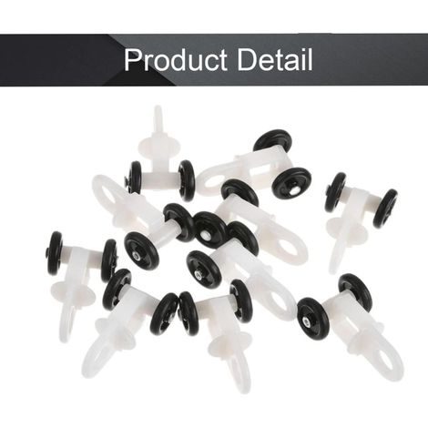 Ensemble de 20 roulettes pour rail de rideau, en stock, roulettes coulissantes pour rideau de douche, un produit phare. (1/5)