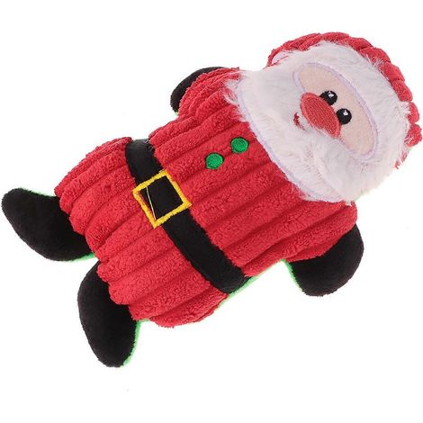 Peluche éducative pour animaux de compagnie compatible avec les jeux de mastication et son Père Noël rouge (1/5)