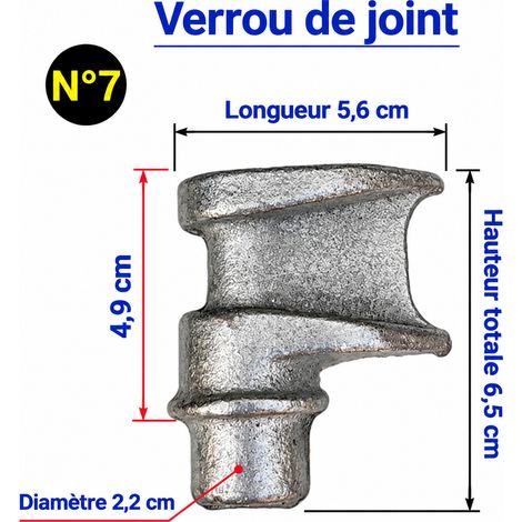 Verrou de porte arrière pour camion et conteneur N° 7 (tête) 7 100 g – Livraison gratuite