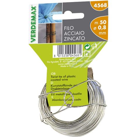 FILO TONDO IN ACCIAIO ZINCATO 50M Ø MM 0,8