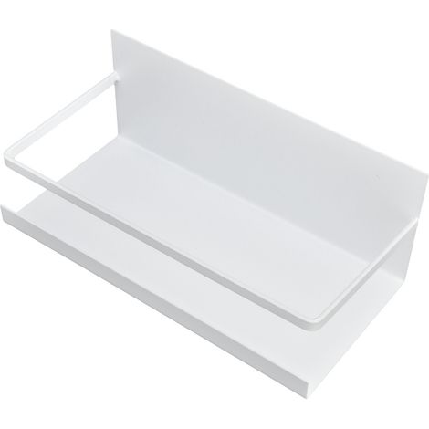 Étagère de rangement magnétique sans perçage pour réfrigérateur, support de rangement latéral pour épices de cuisine (blanc) (1/5)