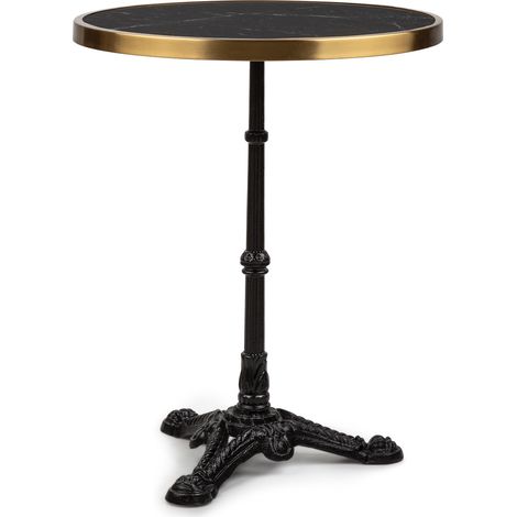 Blumfeldt Patras Lux Mesa de bistró Trípode Mesa de mármol Ø: 57,5 cm Alto: 72 cm