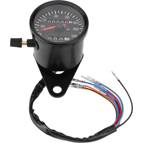 Fydun Motorrad-Geschwindigkeitsmesser, universeller 60-mm-LED-beleuchteter Motorrad-Tachometer mit Anzeige für ATV, UTV, Motorrad, Automobil und Kraftfahrzeug.