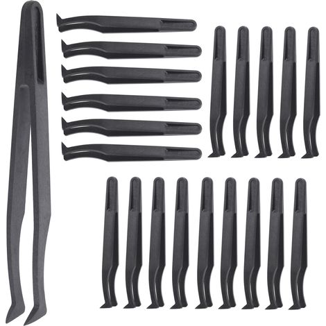 Lot de 20 pinces antistatiques en fibre de carbone pour la réparation de circuits électroniques (montres, téléphones, etc.) 93306 (1/5)