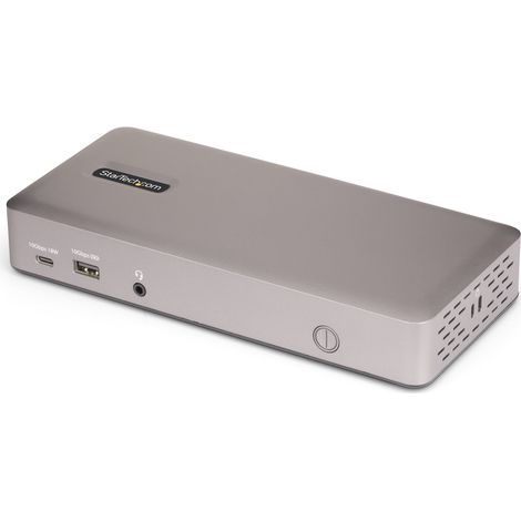 StarTech USB4 Triple 4K Monitor Docking Station 100W Carga 2.5GbE Gris espacial (1/4)