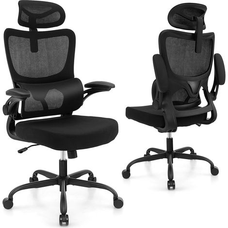 COSTWAY Mesh Office Chair Ergonomic Computer Desk Chair Lumbar Support (1/5)