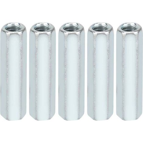Écrou hexagonal, 5pcs M6 × 40mm hexagonal douille écrou long tige écrou Attaches filetées pour la maison, appareils de bureau, équipement de communication, assemblée de navire