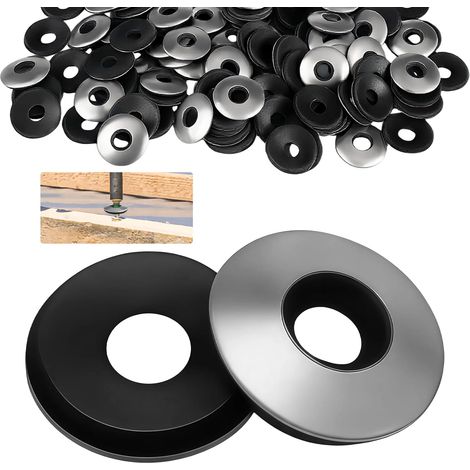 50 Pièces Rondelles D'étanchéité EPDM, M4.8 x 14mm rondelles Plates Rondes Rondelles D'étanchéité 304 en Acier,Rondelles d'étanchéité en Caoutchouc, pour Vis Autoperceuses Cache Vis Toiture (1/5)