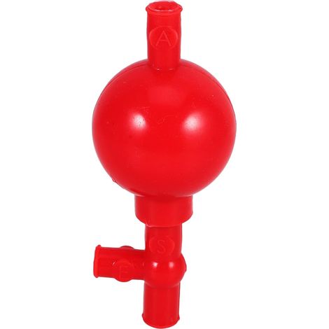 Poire Mélange Pipette en Silicone Remplissage de 3 Rouge Distribution Valves, Design Ergonomique Forme Sphérique pour Laboratoire