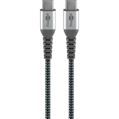 Goobay 49303 cable USB USB 2.0 2 m USB C Gris, Plata (1/5)