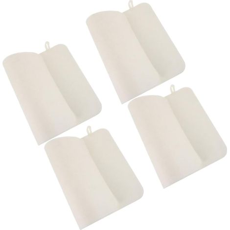 Tapis de Sauna en Feutre Épaissi, Lot de 4, Blanc (1/5)