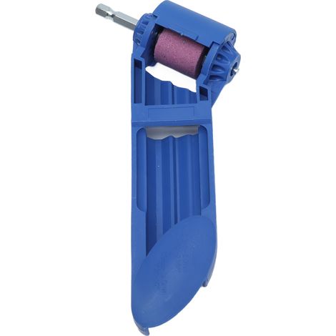 Tragbarer Bohrerschärfer, Handbohrmaschinen-Schärfgerät, Schleifscheibe, Werkzeug für Bohrer (2,0–12,5 mm), Blau (1/5)