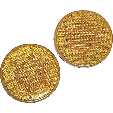 Catadioptres oranges diamètre 70 mm X 2