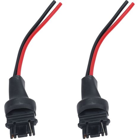 Jeu de 2 fils de douille H7 avec adaptateur mâle, ampoule en cuivre, faisceau électrique pour phares et feux antibrouillard, 12V-24V (1/5)