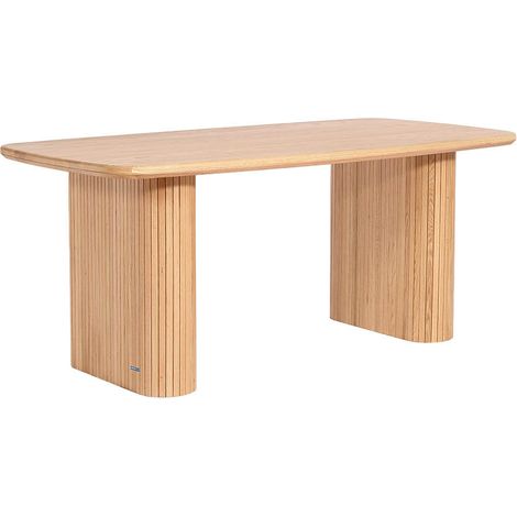 HOME DELUXE Esstisch ARENOS – Natur, Eiche geölt (160 x 75 x 90 cm)  Massiver Holztisch im modernen Design für Esszimmer & Küche  Esstisch Eiche geölt, Massivholz Esstisch, Eiche geölt Tisch, moderner