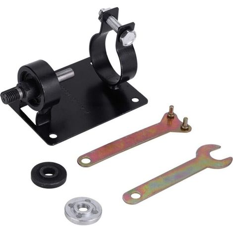 Support de perceuse électrique pour couper, meuler et polir, avec 2 clés, adapté au travail du bois DIY, noir (10 mm). (1/4)