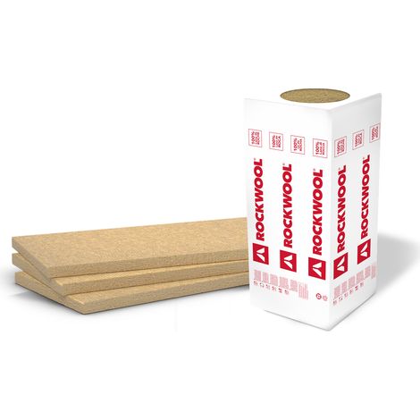 Lot de 4 panneaux isolants en laine de roche 1350 × 600 mm Ep.140 mm – Isolation thermique R 4,20 – Pour sous-faces béton – Rockwool (1/2)