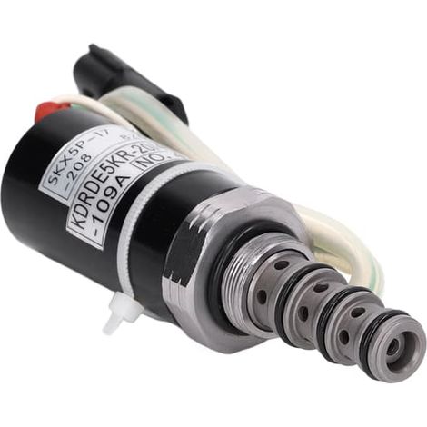 Électrovanne rotative hydraulique, commande de pompe en acier inoxydable pour pelle hydraulique Kobelco SK200-6E SK200-3 (1/5)