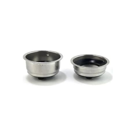 Panier-filtre à café, lot de 2, en acier inoxydable, pour machine à café, porte-filtre ou cafetière à filtre.-AquaForge (1/3)