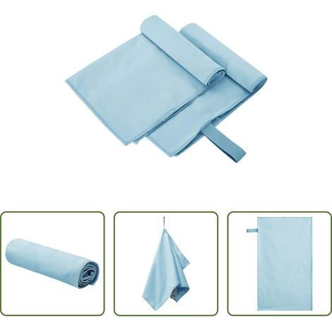vidaXL Fitnessstudio - Sporthandtücher 2 pcs Blau 50 x 30 cm Polyester und Polyamid (1/5)