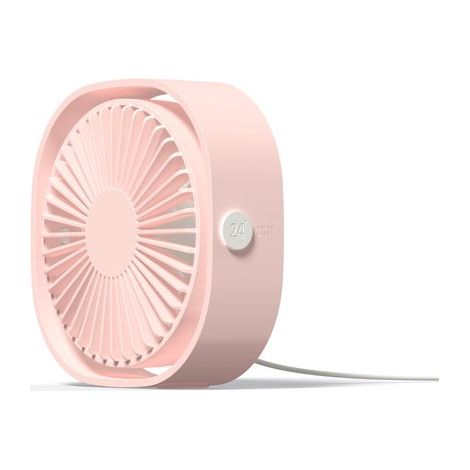 Ventilatore da tavolo USB - Ventilatore USB - Mini ventilatore - Compatto e portatile - Tre velocità del vento - Rosa (1/5)