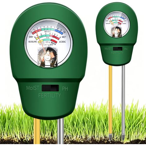 Lot de 2 Testeur de Sol 3 en 1, Testeur Humidité Plante pour Sol Humidité/Fertilité/pH, Soil Moisture Meter Soil Tester pour Jardin, Pelouse, Ferme, Intérieur et Extérieur, sans Piles Nécessaires (1/5)