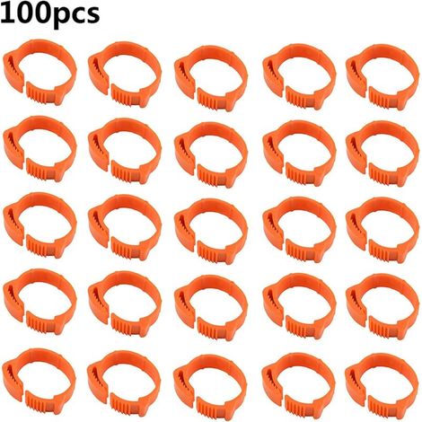 100 anelli per zampe di uccello, fasce per zampe di pollo, fasce per zampe di uccello numerate 001-100, anelli regolabili per zampe di pollo per l'identificazione di uccelli, pollo, anatra, pollame (a