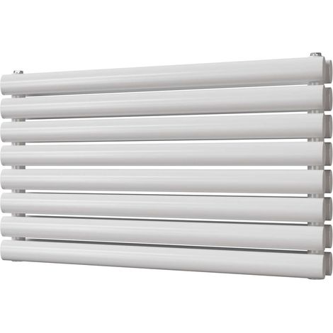 Omeara Axis - White Horizontal Radiator H522mm x W800mm Double Panel