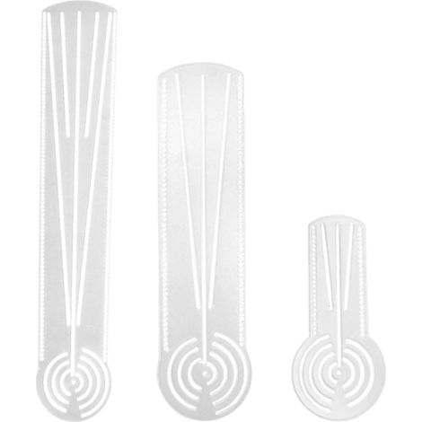 Règle auxiliaire pour peinture mandala acrylique (lot de 3), thérapie. (1/5)