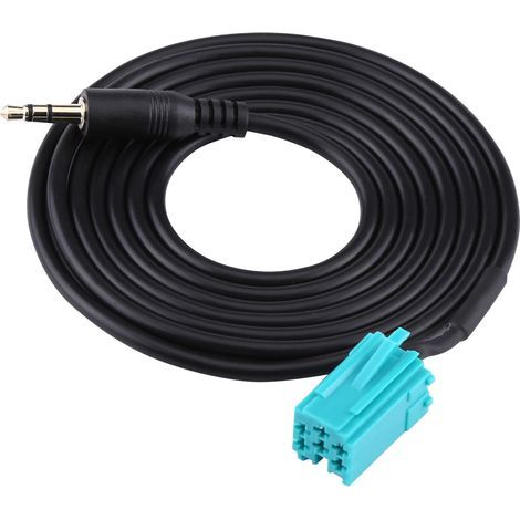 Câble Auxiliaire de Voiture, Câble Auxiliaire de Connecteur 6 Broches à 3,5 Mm pour la Ligne de Données Automobile de la Liste de Mise à Jour Renault (1/5)