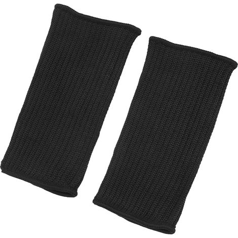 Ortviai Manchettes Anti-Coupure Haute Protection 1 en Fibre Polyéthylène Renforcée Acier Inoxydable Noir 20 cm (1/5)