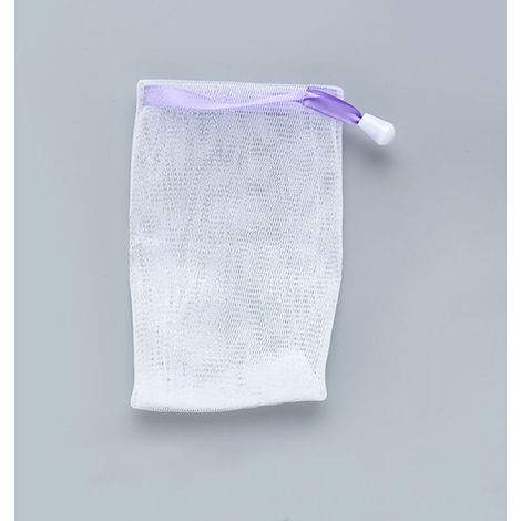 Peeling-Seifenspender mit Kordelzug, Zubehör zur Gesichts- und Körperreinigung, erzeugt Schaum (Lila)