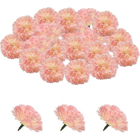 30 Têtes de fleur, 5cm, tissu soie, plastique, DIY, scrapbooking, mariage (1/5)