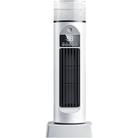 Ventilateur tour mini oscillant brumisateur USB silencieux circulation d’air large gain de place ventilateur de bureau maison chambre bureau été blanc (1/5)