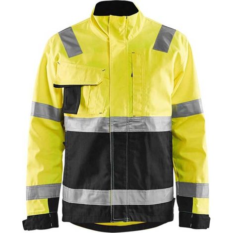 Veste de travail haute visibilité 4064 - Jaune fluo/Noir M (1/4)
