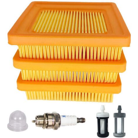 Set di 3 filtri aria per STIHL FS89 FS91 FS111 FS131 FS311 FC91 FC111 BT131 FR131, filtri aria con candele