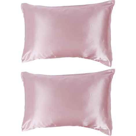 2pcs Taie d'oreiller, satin 75x150cm, doux, fermeture enveloppe, literie (1/5)
