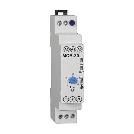 ENTES 101580 MCB-30 Relè temporizzato Monofunzionale 24 V/DC, 24 V/AC, 230 V/AC 1 pz. Intervallo di tempo: 2 - 20 s 1 s (1/2)