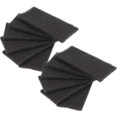 vhbw 12x Activated Carbon Filter compatible with Franke Sorter 300, 350 Rubbish Bin, Compost Bin - 6.5 x 15.5 x 1.5 cm