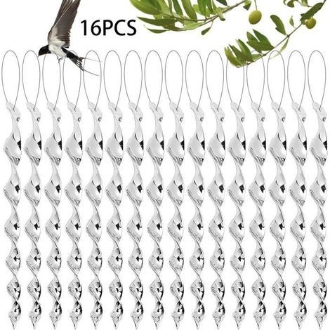 Bird Repellent, Scarecrow Spinner Anti-Crow, with Reflective Spiral Stick for Garden and Yard.