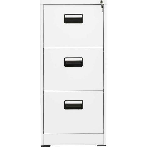 Maison Exclusive - Armario archivador de acero blanco 46x62x102,5 (1/5)