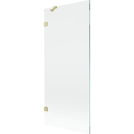 Mexen Lunar Badewannenfaltwand 1-flügelig 80 x 150 cm, transparent, gold gebürstet - 897-080-000-55-00 (1/5)